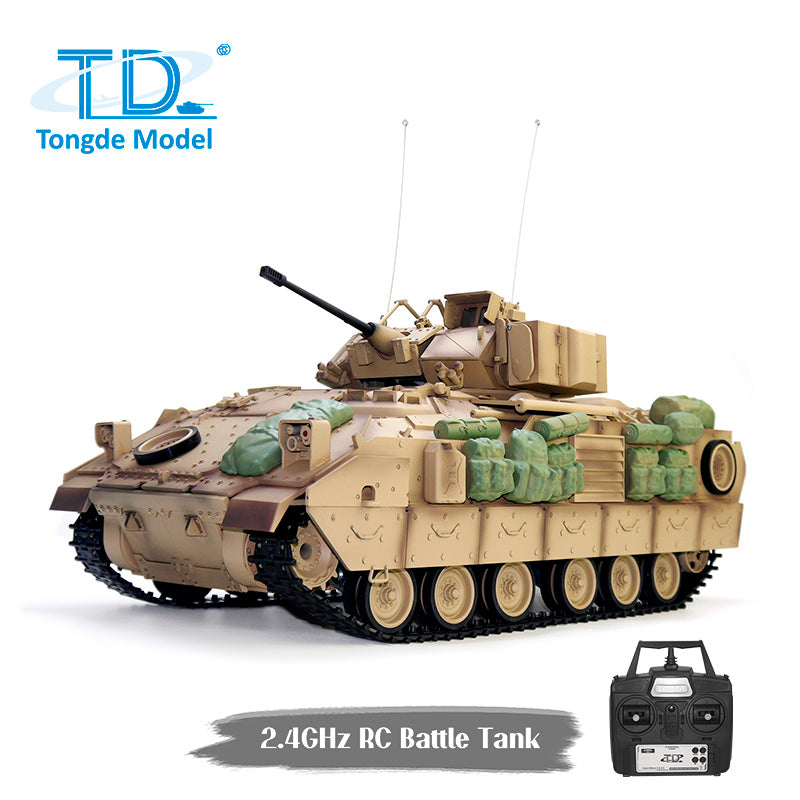 TONGDE US M2A2 Bradley 1/16 Scale Battle Tank - Plastic Tracks