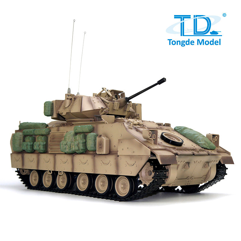 TONGDE US M2A2 Bradley 1/16 Scale Battle Tank - Plastic Tracks