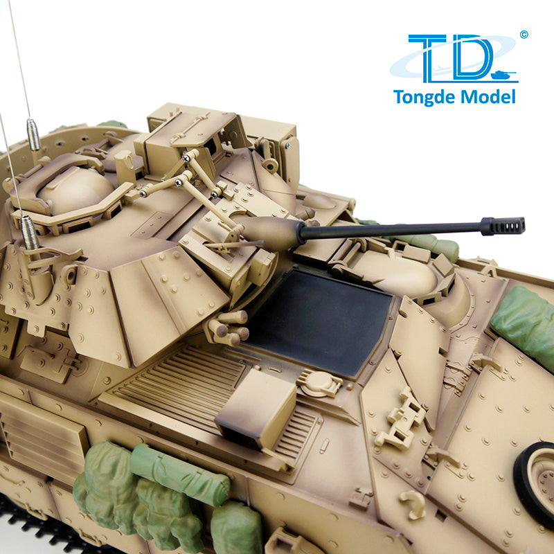 TONGDE US M2A2 Bradley 1/16 Scale Battle Tank - Plastic Tracks