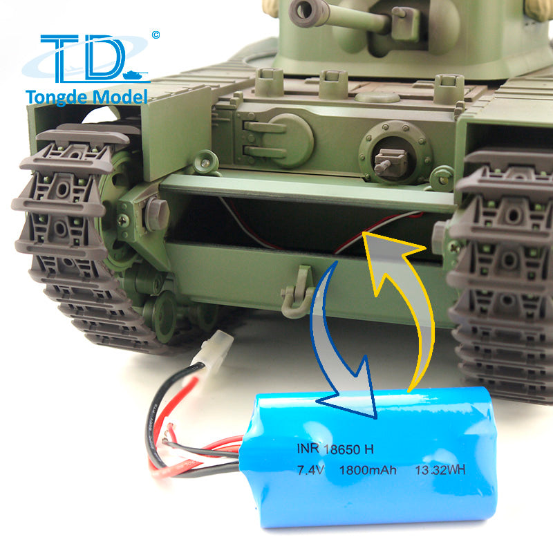 TONGDE CHURCHILL MK VII 1/16 Scale Battle Tank - Plastic Tracks
