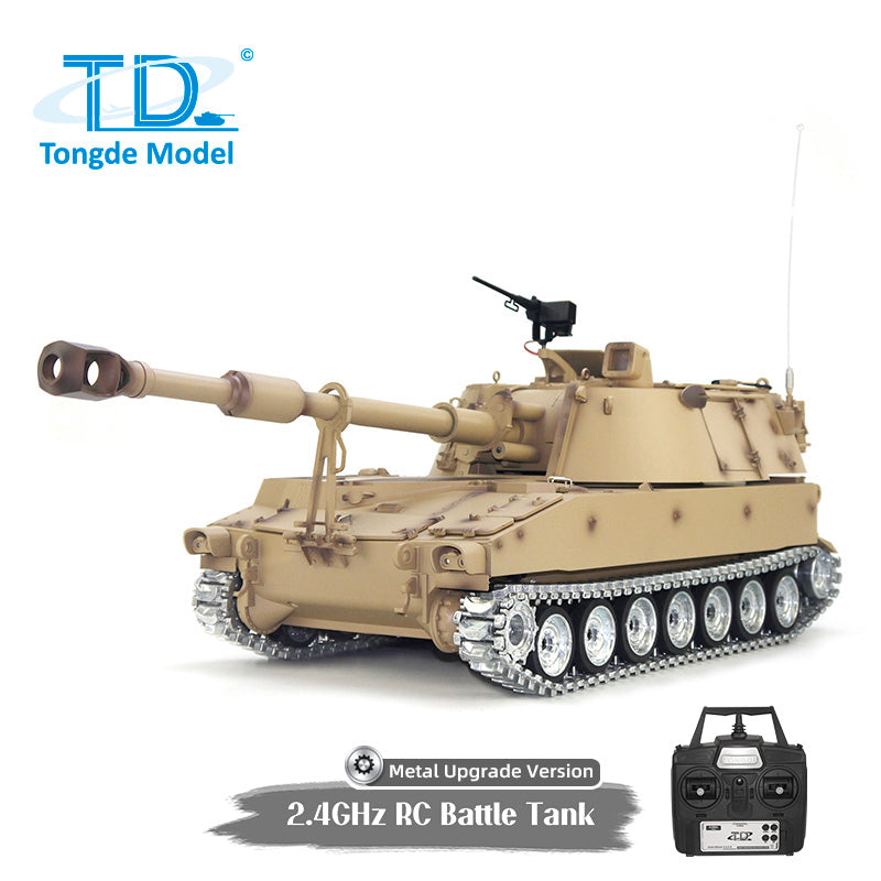 TONGDE M109 A2 HOWITZER 1/16 Scale Battle Tank - Metal Tracks