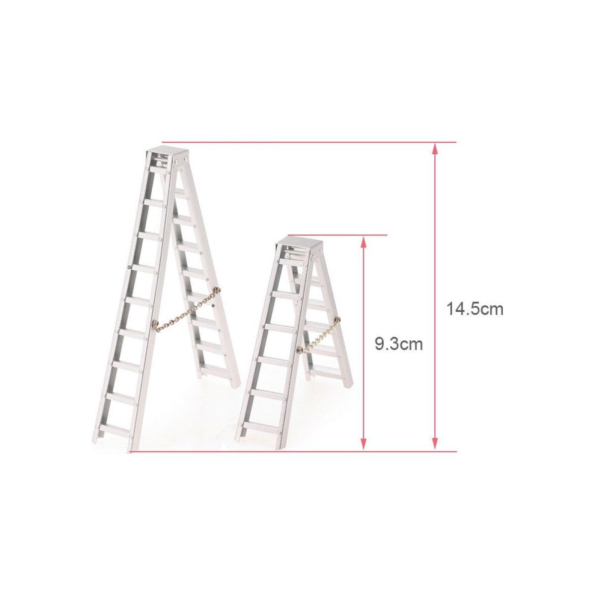 Metal Silver Ladders Size Variations