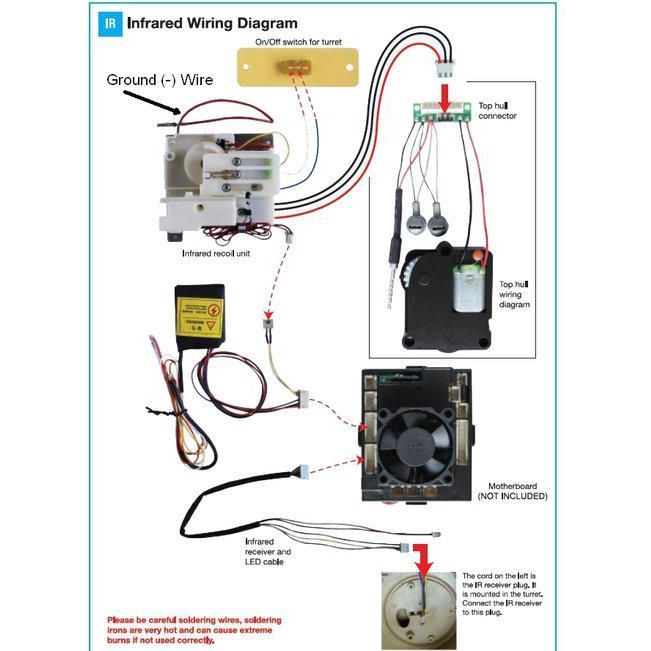 Taigen Infrared Firing Unit, LED Flasher, & Mounting Hardware - Taigen Tanks