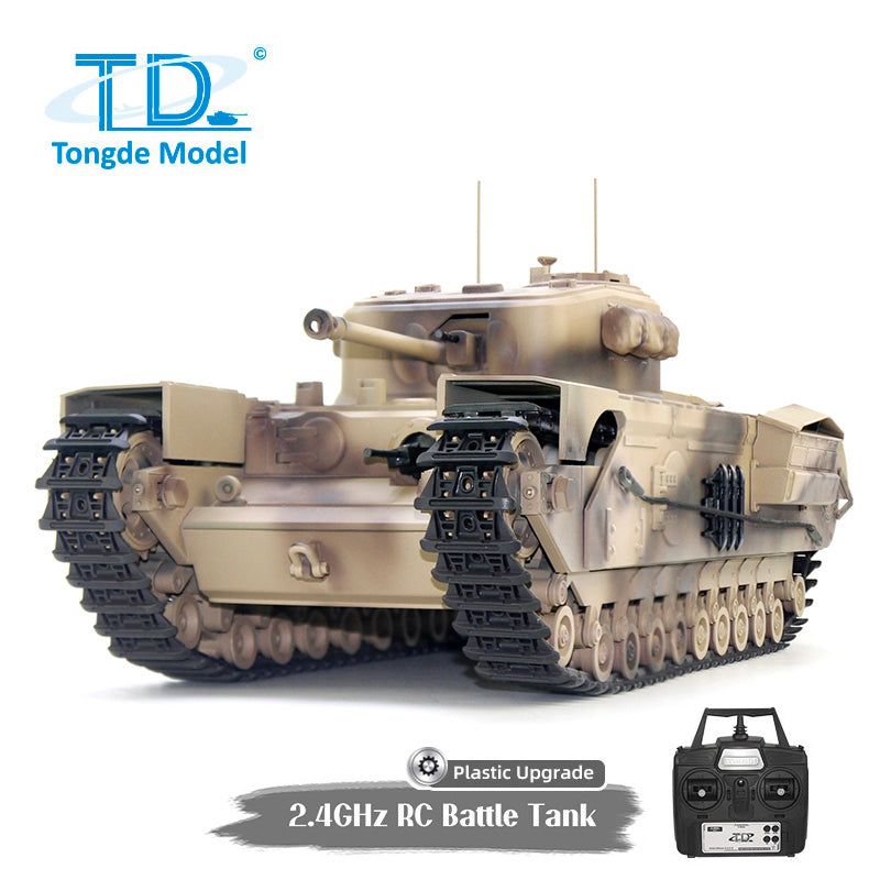 TONGDE CHURCHILL MK VII 1/16 Scale Battle Tank - Metal Tracks