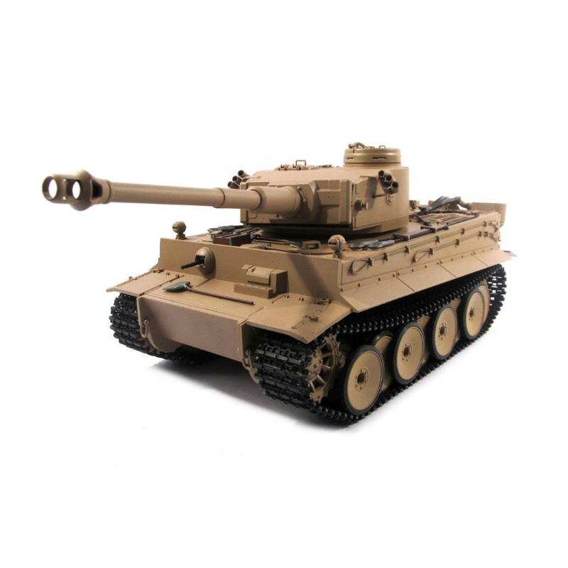 Airsoft Mato German Tiger I Desert Yellow Metal 1/16 Scale Heavy Battle Tank RTR