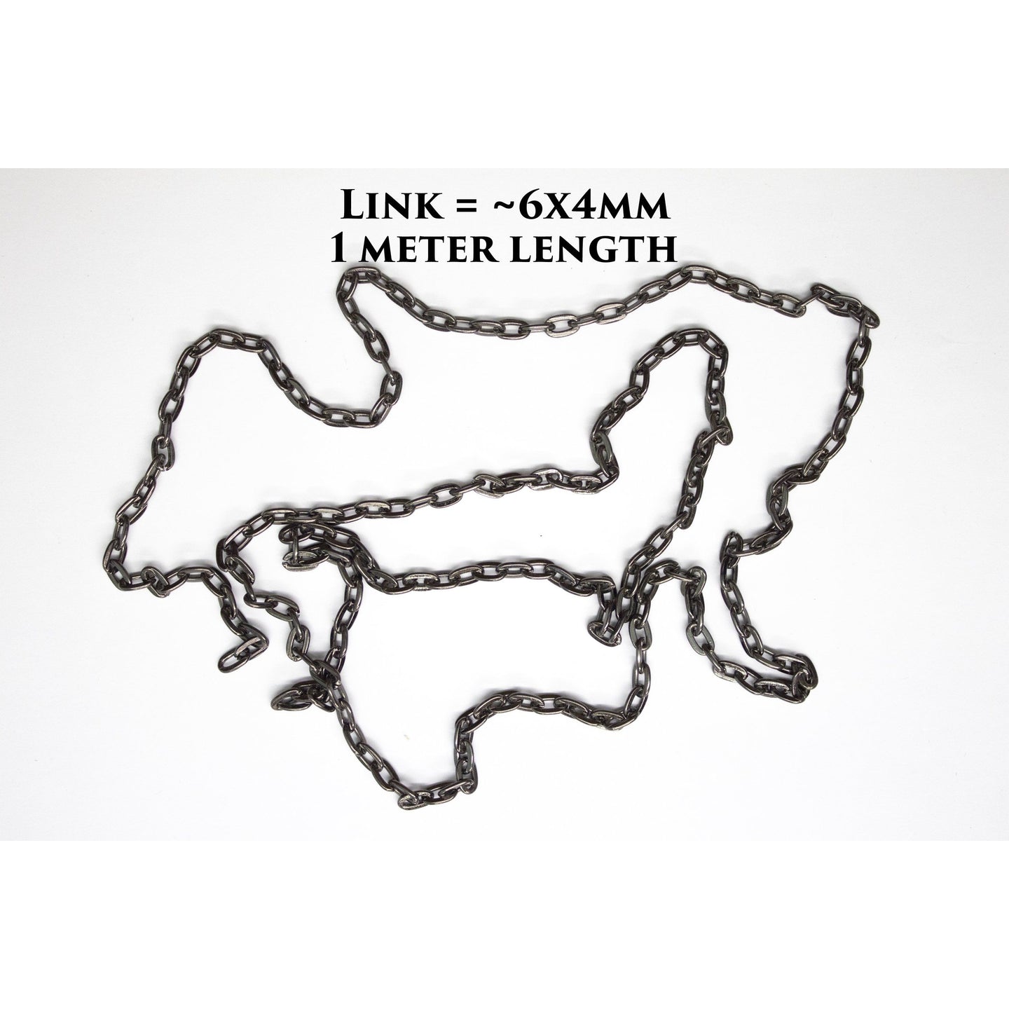 Chain Links (6x4mm) 1 Meter - Black