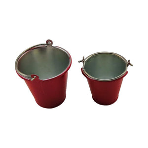 Red metal Buckets (2 different size options)