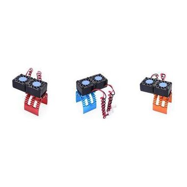 Aluminum Slotted Heatsink with Dual Fans (Multiple Colors)