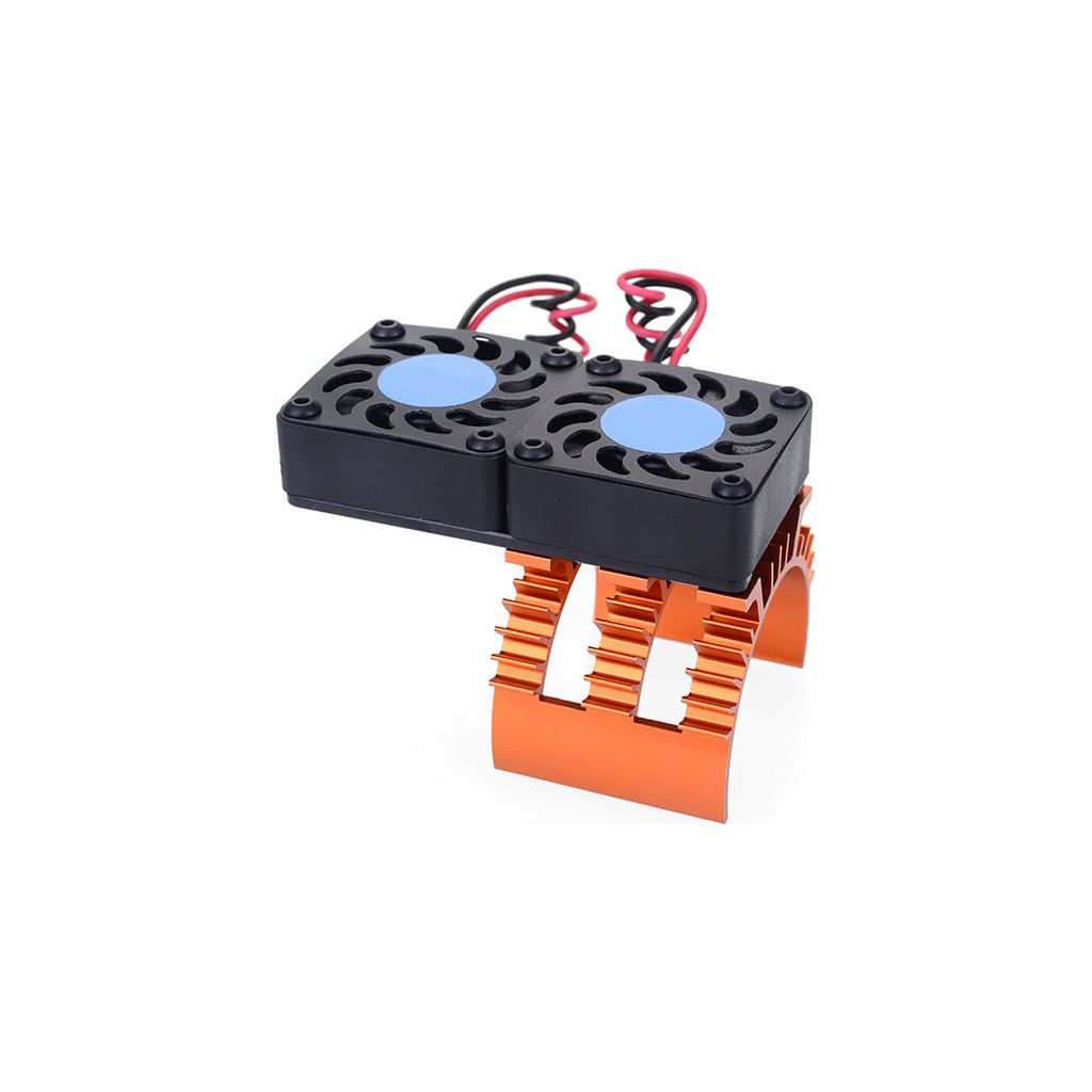 Aluminum Slotted Heatsink with Dual Fans (Multiple Colors)
