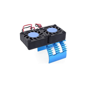 Aluminum Slotted Heatsink with Dual Fans (Multiple Colors)