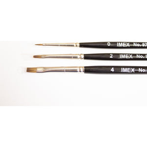 IMEX Natural & Synthetic Hair Flat Tip Brushes (Pick Size)