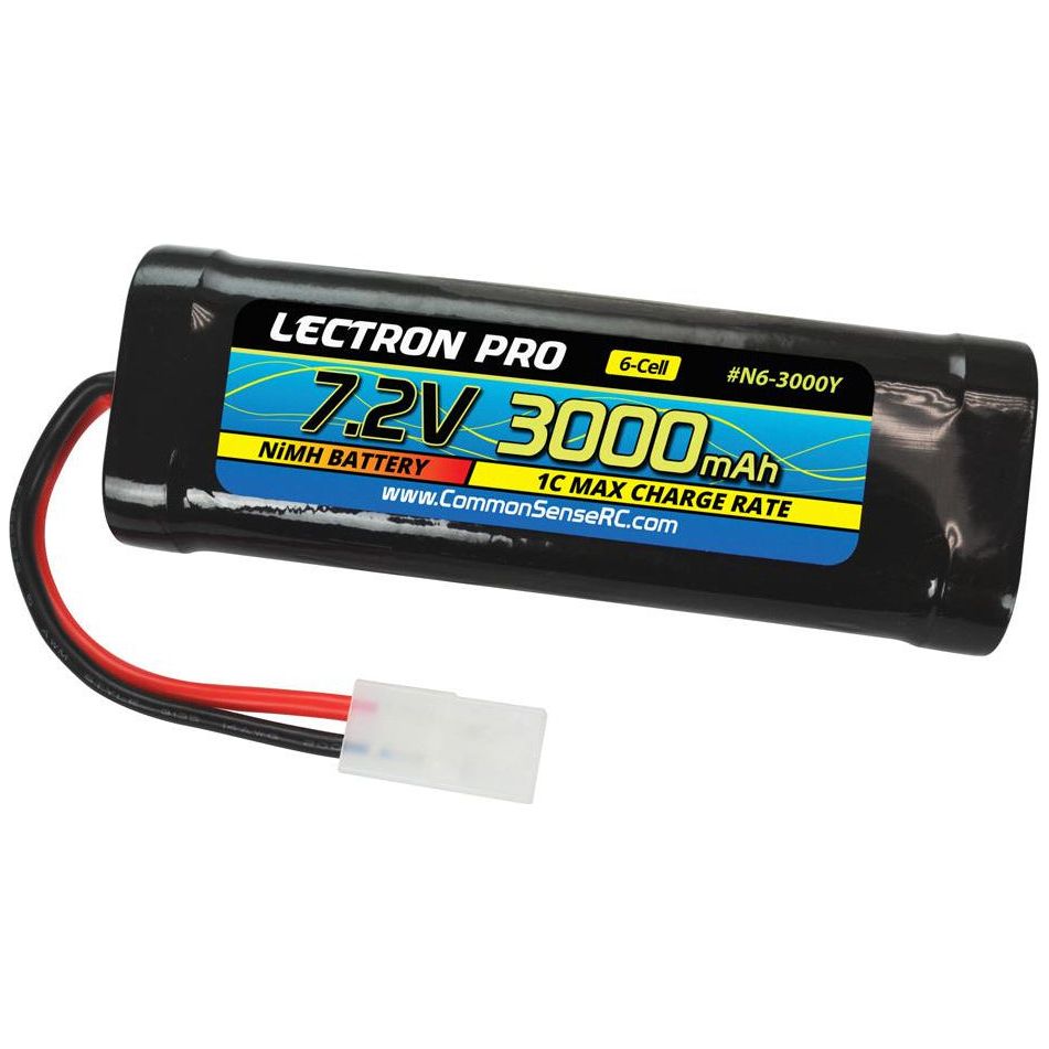 Lectron Pro NiMH 7.2V (6-cell) 3000mAh Flat Pack with Tamiya Connector
