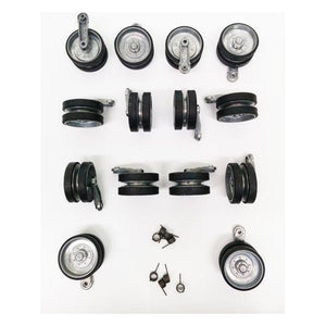Leopard 2A6 Metal Road Wheels w/ Rubber Tires & Suspension Arms - Taigen Tanks