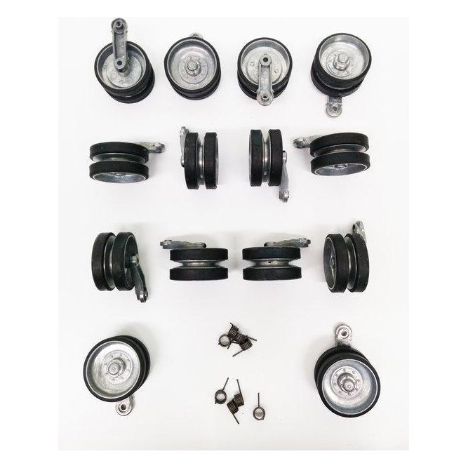 Leopard 2A6 Metal Road Wheels w/ Rubber Tires & Suspension Arms - Taigen Tanks