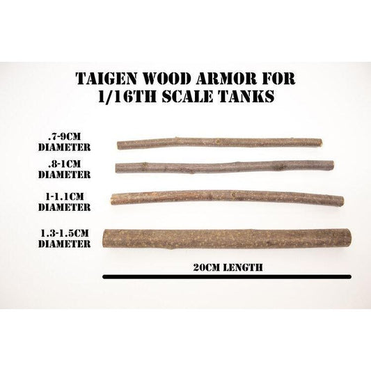 Wooden Logs/Armor (.7-1.5cm Diameter x 20cm Length) Multiple Sizes