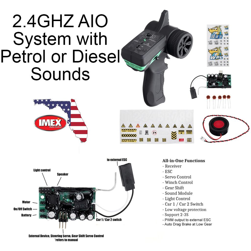 2.4GHz Transmitter & Receiver Upgrade with Gas or Diesel Sound System